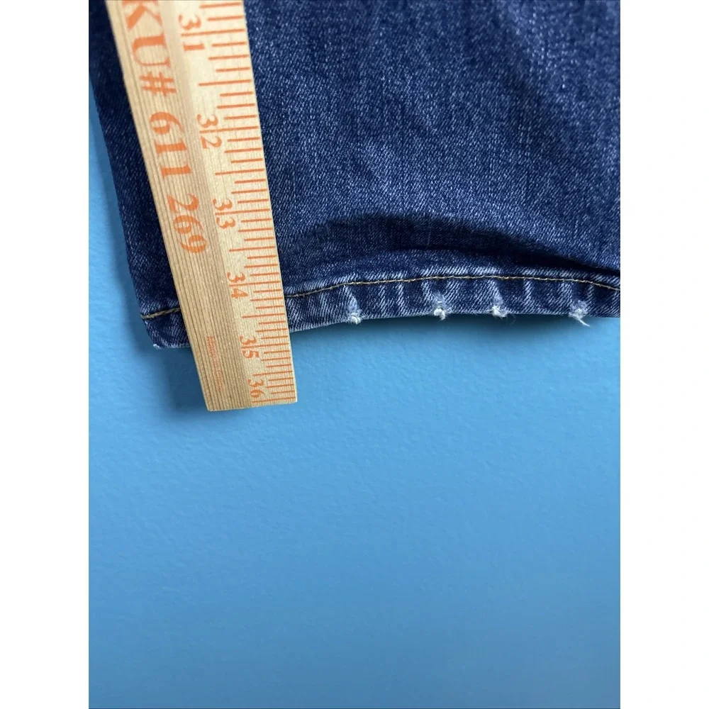 Levis Jeans Mens 32x36 Blue 527 Bootcut Western Cowboy Denim Dark Cotton
